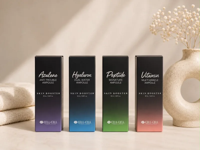 CELL by CELL Skin Booster Ampullen: Azulen, Hyaluron, Peptide und Vitamin
